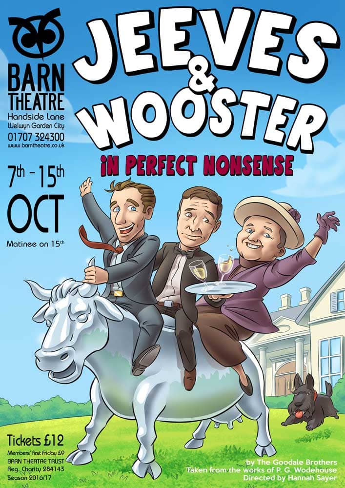 Jeeves & Wooster in Perfect Nonsense by The Goodale Brothers at the Barn Theatre Welwyn Garden City, Hertfordshire