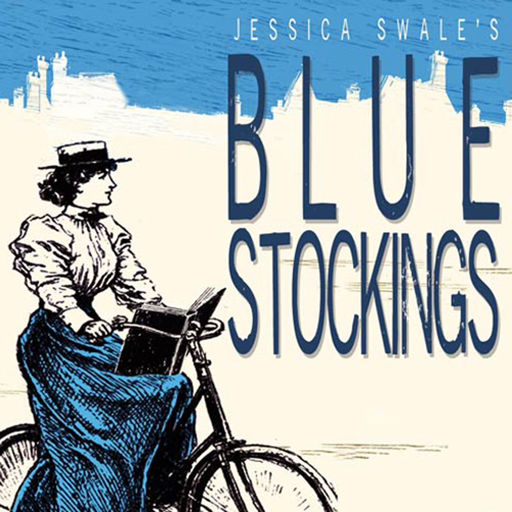 Blue Stockings by Jessica Swale at the Barn Theatre Welwyn Garden City - production graphic.
