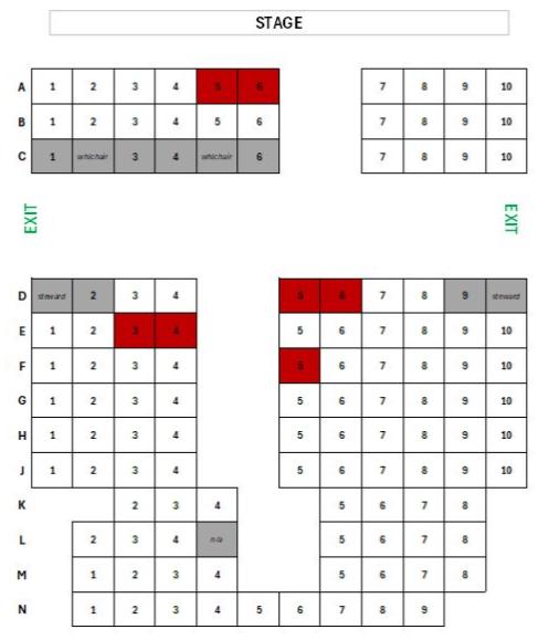 First Friday - Seating Plan